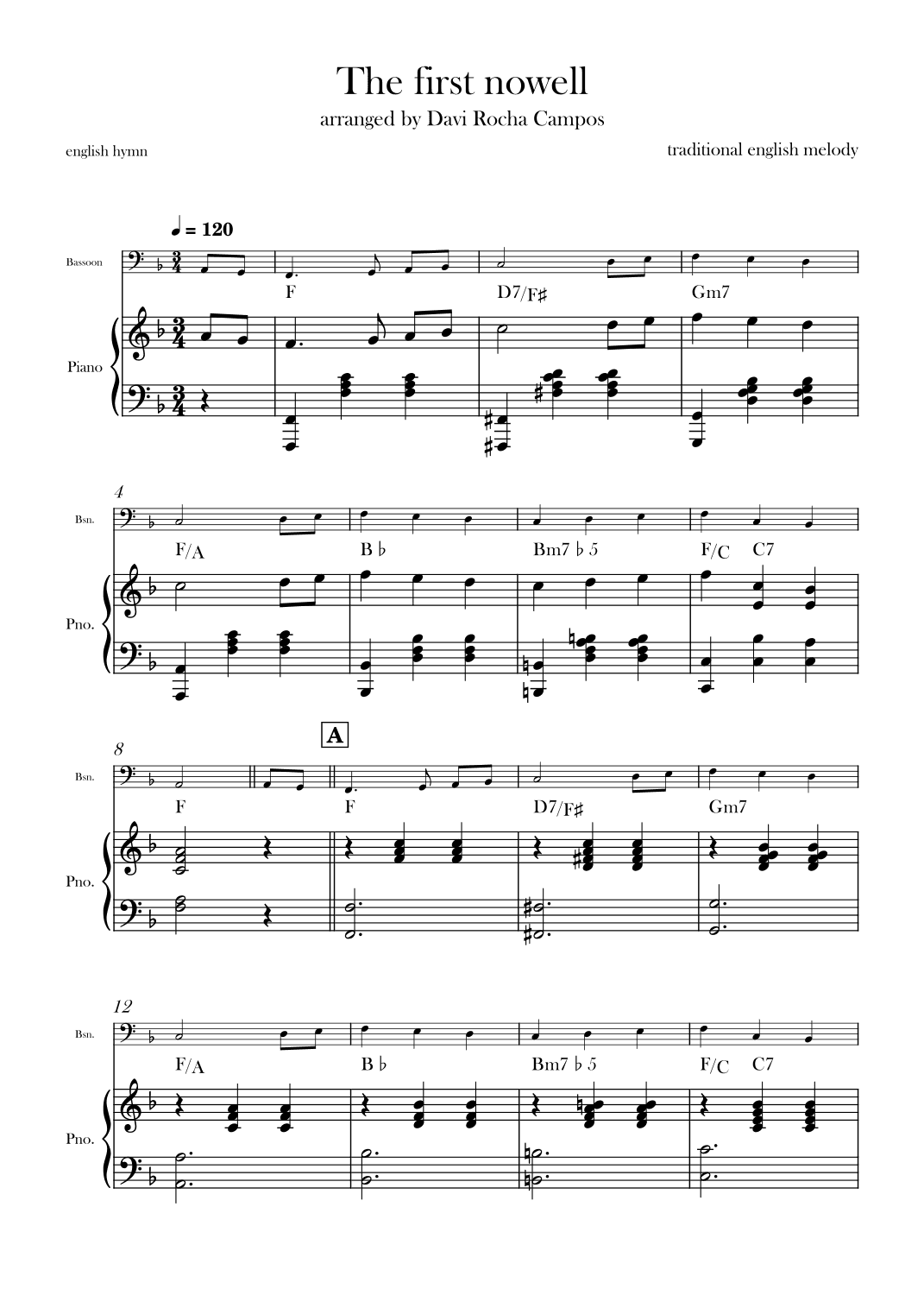 The First nowell (arr. Davi Rocha Campos)