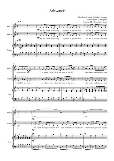 Saltwater (arr. Bronwyn Hendy)