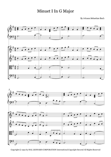 Minuet I In G Major (arr. Fernanda Moura)