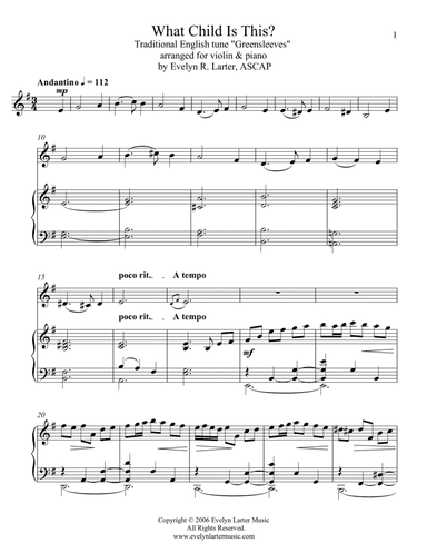 What Child Is This (arr. Evelyn R. Larter)