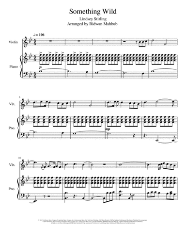 Something Wild (arr. Ridwan Mahbub)