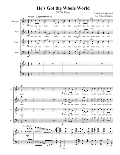 He's Got the Whole World in His Hand (arr. William David Hedrick)