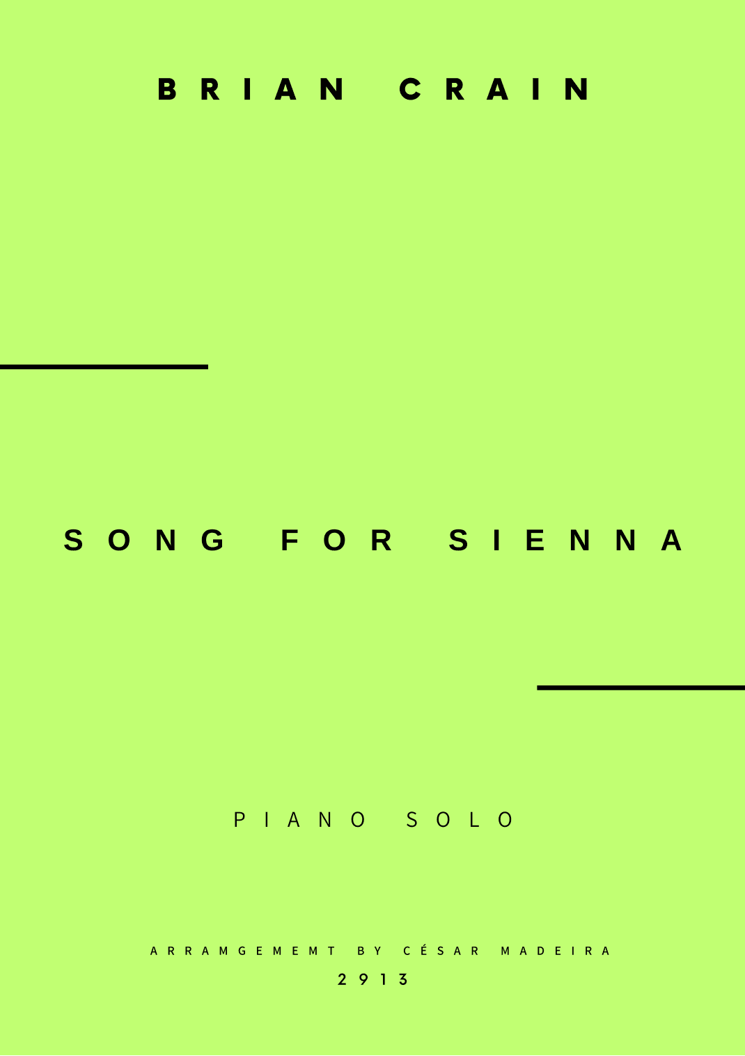 Song For Sienna (arr. César Madeira)