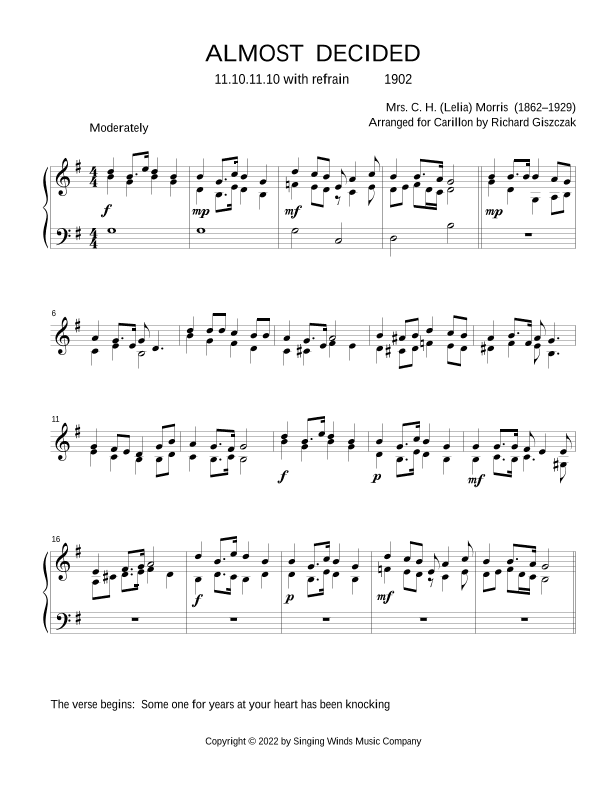 Almost Decided (arr. Richard Giszczak)