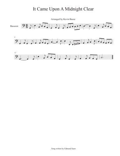 It Came Upon A Midnight Clear - Bassoon (arr. Kevin Busse)