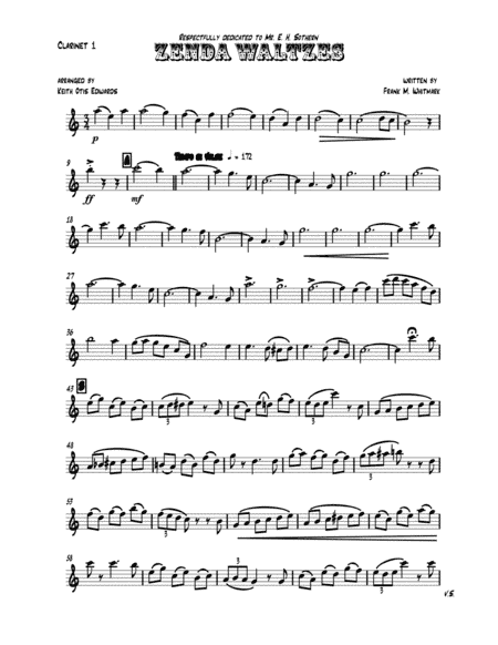Zenda Waltzes (for four clarinets) (arr. Keith Otis Edwards)