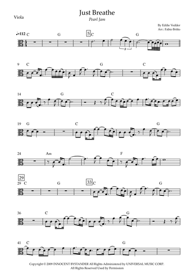Just Breathe (arr. Fabio Britto)