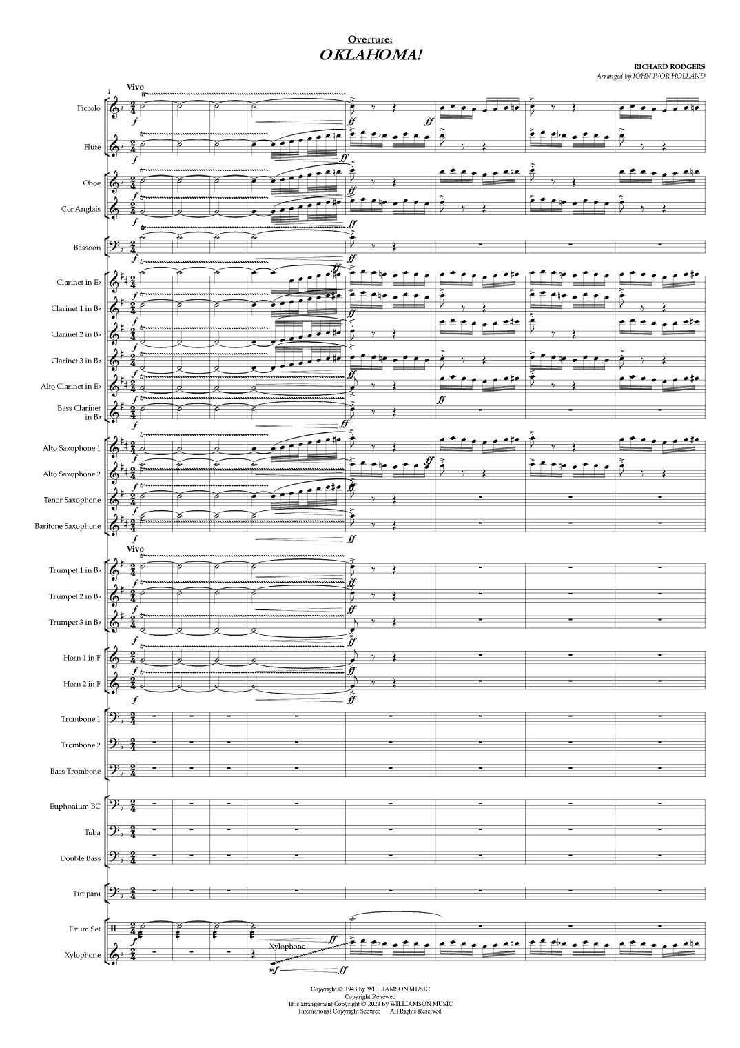 Overture - Oklahoma! (arr. John Ivor Holland)