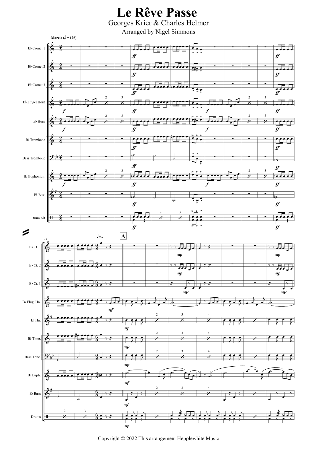 Le Rêve Passe (arr. Nigel Simmons)