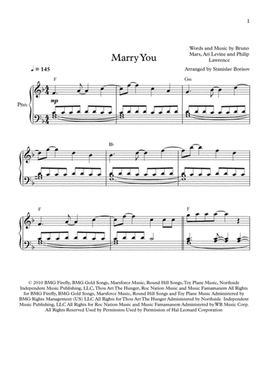 Marry You (arr. Stanislav Borisov)
