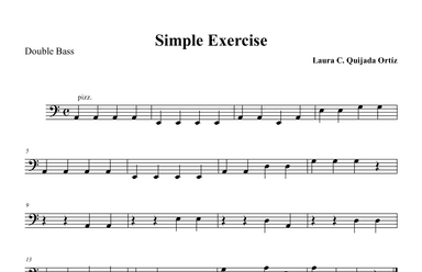 Simple Exercise for string orchestra. Open strings and first finger. BASS PART.
