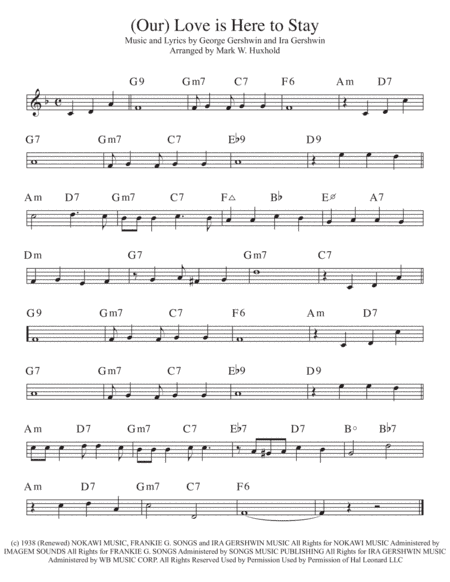 Love Is Here To Stay from GOLDWYN FOLLIES from AN AMERICAN IN PARIS (arr. Mark W. Huxhold)
