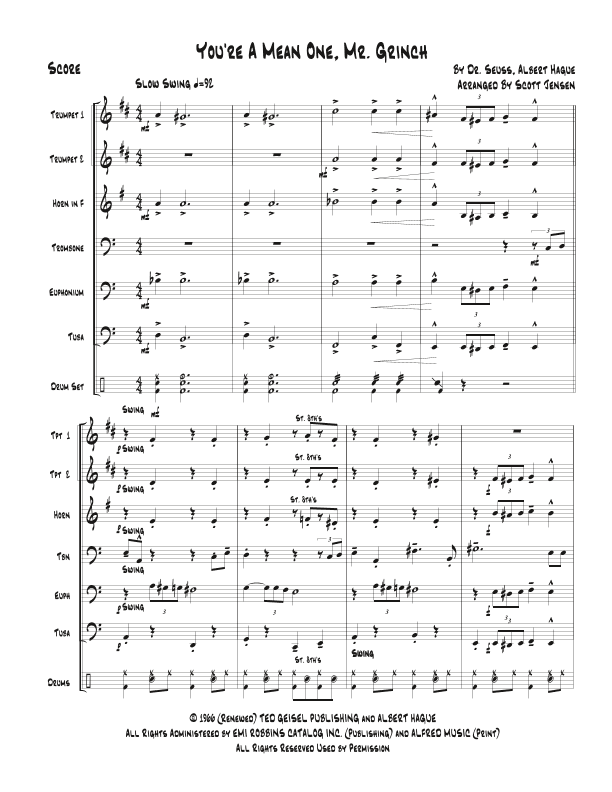 You're A Mean One, Mr. Grinch (arr. Scott Jensen)