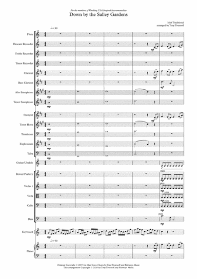 Down by the Salley Gardens (Mixed Ensemble) (arr. Tony Tournoff)