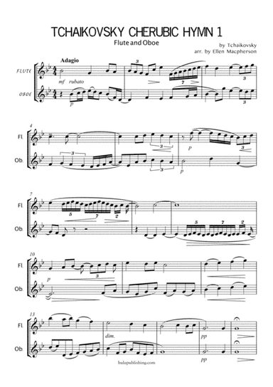 Tchaikovsky Cherubic Hymn 1 - Flute and Oboe Duet (arr. Ellen Macpherson)