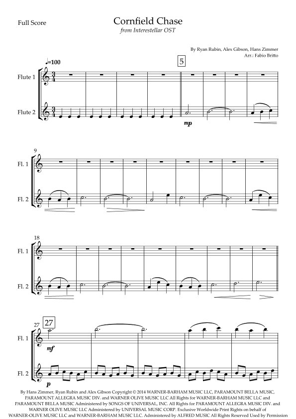 Cornfield Chase (arr. Fabio Britto)