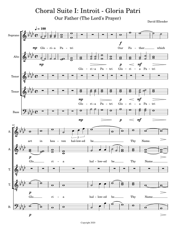 Our Father (Lord's Prayer) - Gloria Patri