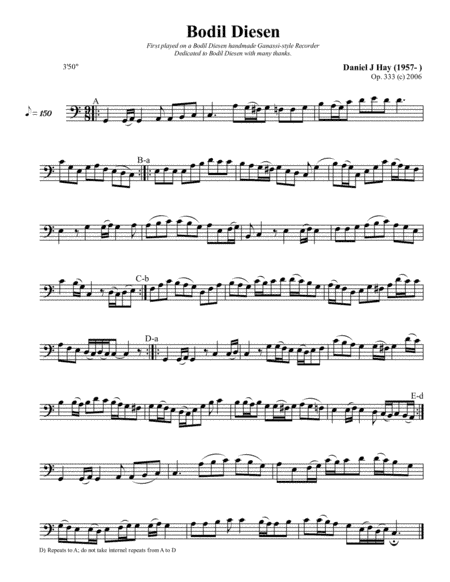 Bodil Diesen (Bass Solo) (Opus 333)