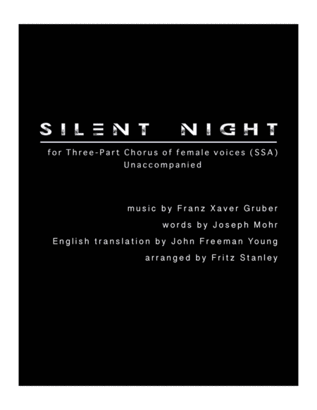 Silent Night - SSA A Cappella (arr. Fritz Stanley)