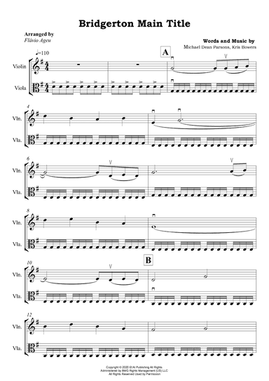 Bridgerton Main Title (arr. Flávio Ageu)
