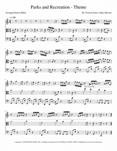 Parks And Recreation Theme (arr. Simon Bilyk)