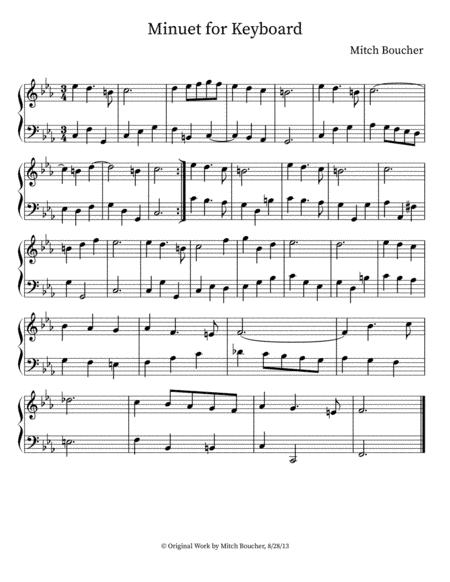 Minuet for Keyboard