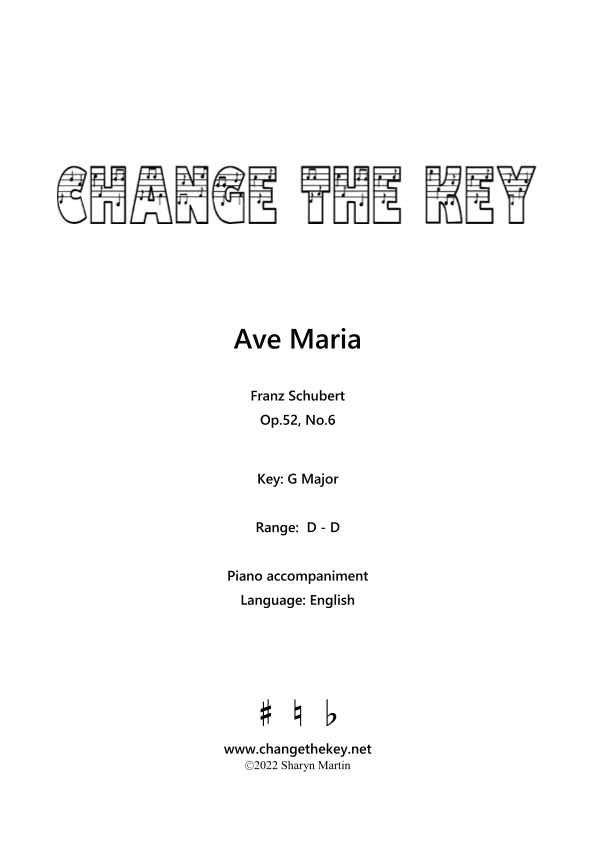Ave Maria G Major - English (arr. S. Martin)