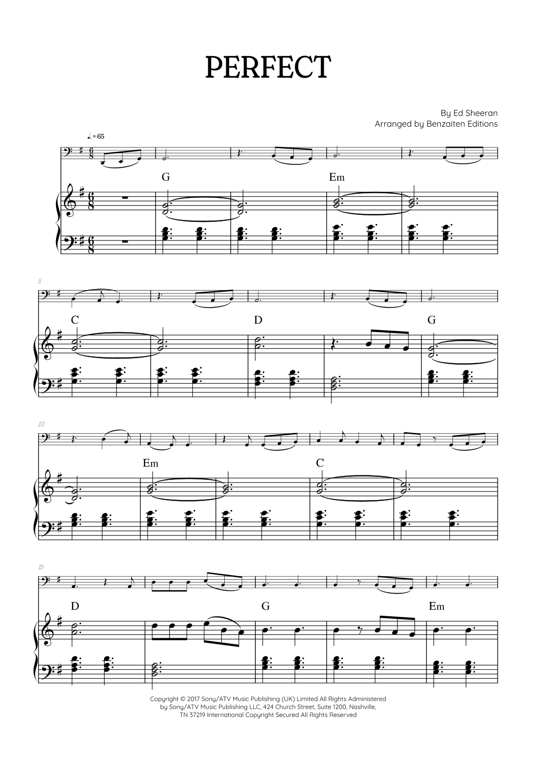 Perfect (arr. Benzaiten Editions)