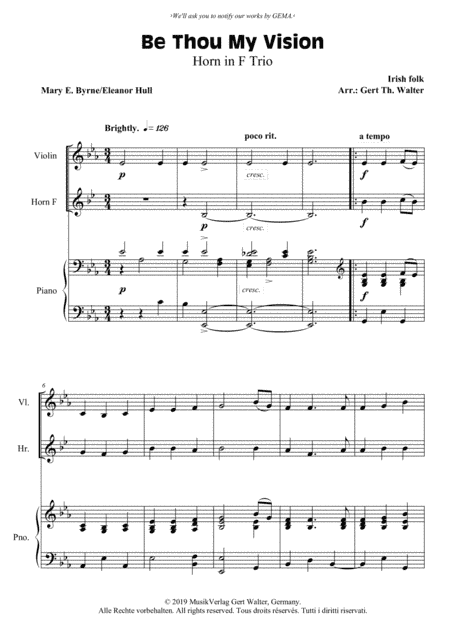 Be Thou My Vision (arr. Gert Th. Walter)