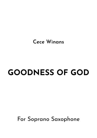 Goodness Of God (arr. Jireh J.)