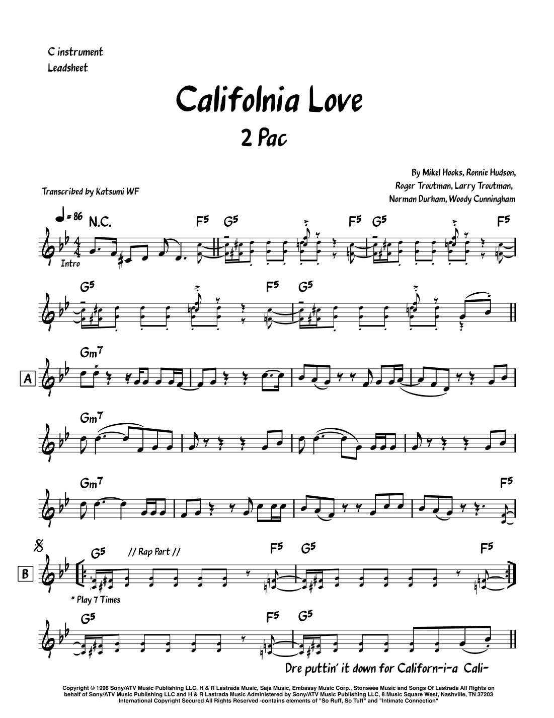 California Love (remix) (arr. Katsumi WF)