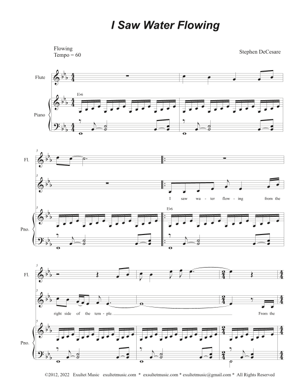 I Saw Water Flowing (Vocal Solo)