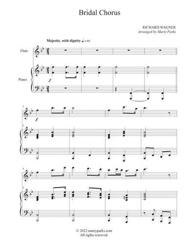 Bridal Chorus (Flute-Piano) (arr. Marty Parks)