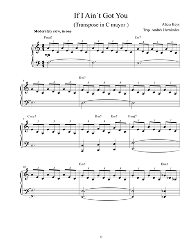 If I Ain't Got You (arr. Andrés Hernández)