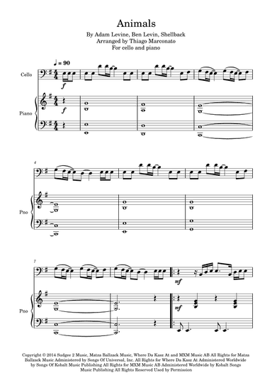Animals (arr. Thiago Marconato)
