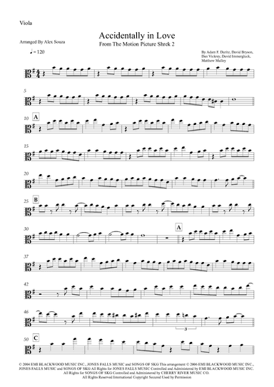 Accidentally In Love (arr. Alex Souza)