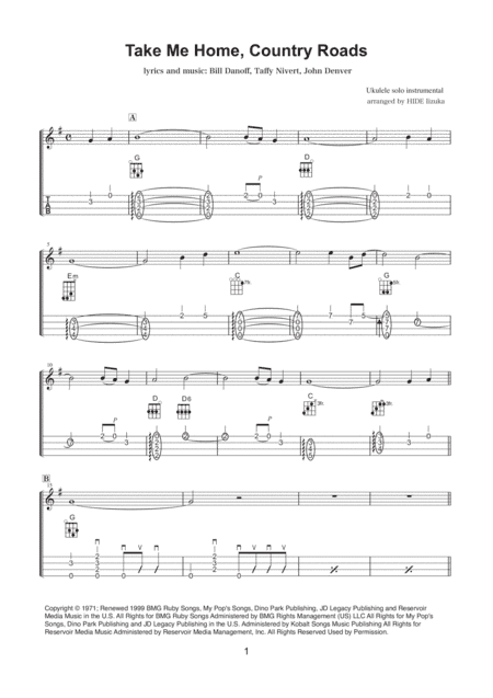 Take Me Home, Country Roads (arr. Hide IIZUKA)