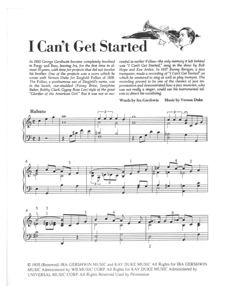 I Can't Get Started (arr. Robert Blond)