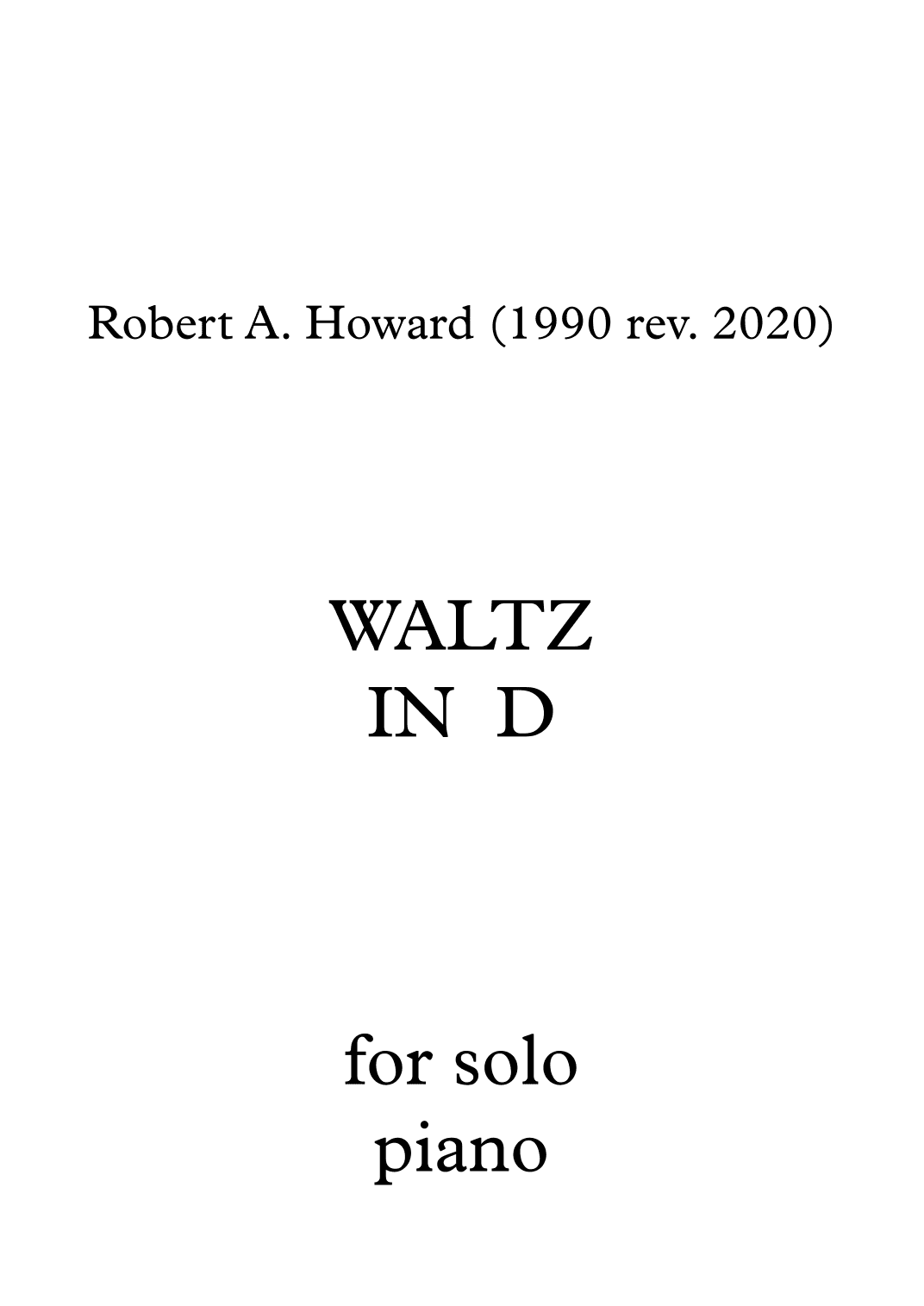 Waltz in D