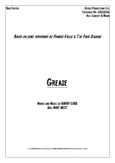 Grease (arr. Mike West)