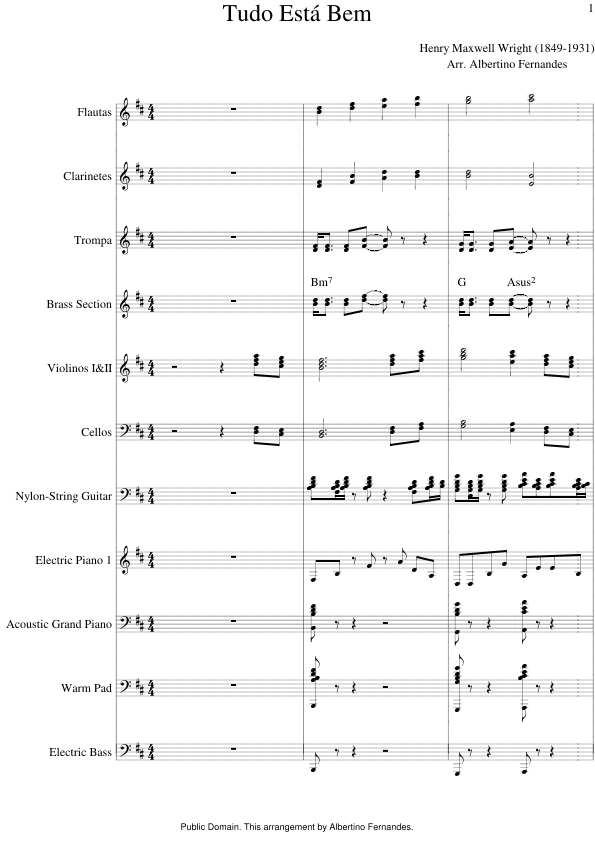 Tudo Está Bem (arr. Albertino Fernandes)