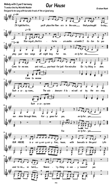 Our House (arr. Michelle Madder)