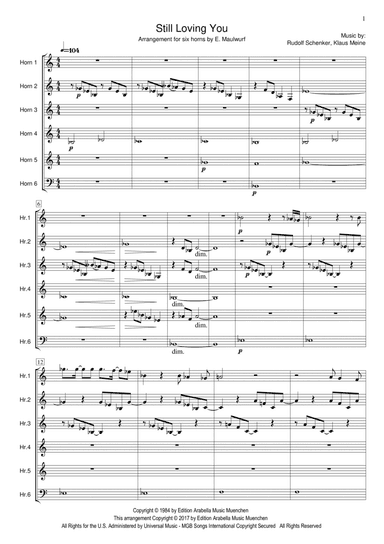Still Loving You (arr. E. Maulwurf)