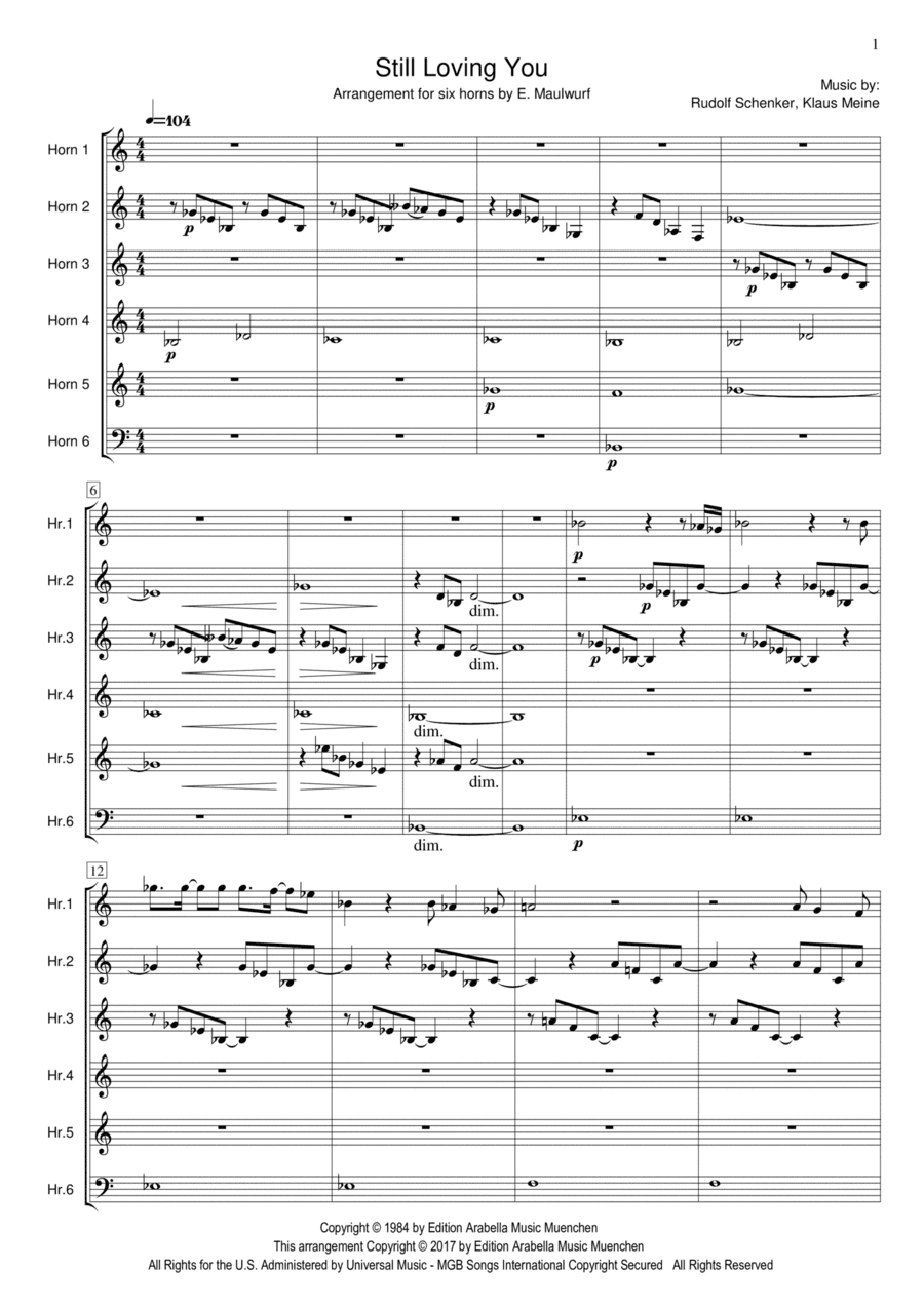 Still Loving You (arr. E. Maulwurf)
