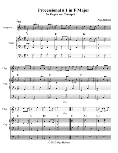 Processional for Organ and Trumpet in F Major