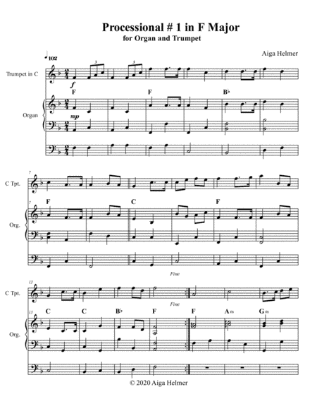 Processional for Organ and Trumpet in F Major