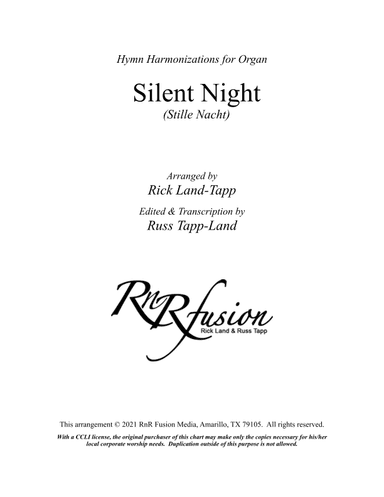 Silent Night - Christmas Hymn Harmonization for Organ (arr. Rick Land)