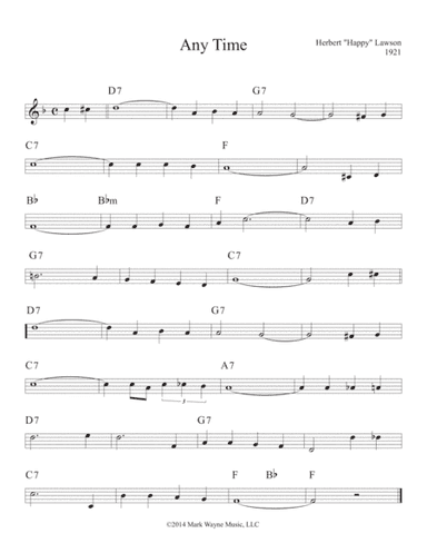 Any Time (arr. Mark Huxhold)