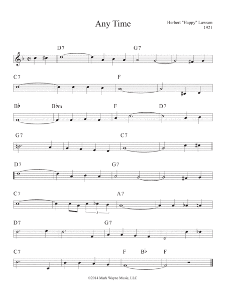 Any Time (arr. Mark Huxhold)