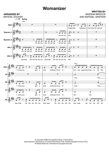 Womanizer (arr. Krystal Docker)